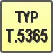Piktogram - Typ: T.5365